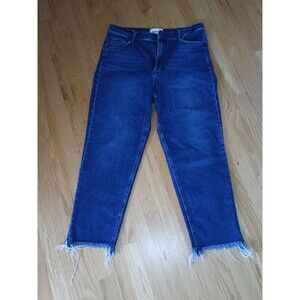 Boden Women's Jeans Size 31 X32 High Rise Slim Frayed Raw Hem